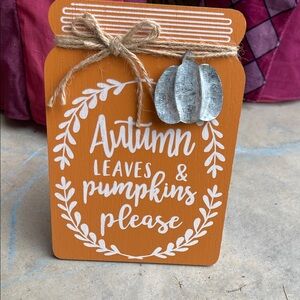 Autumn Leaves & Pumpkins Please Sign